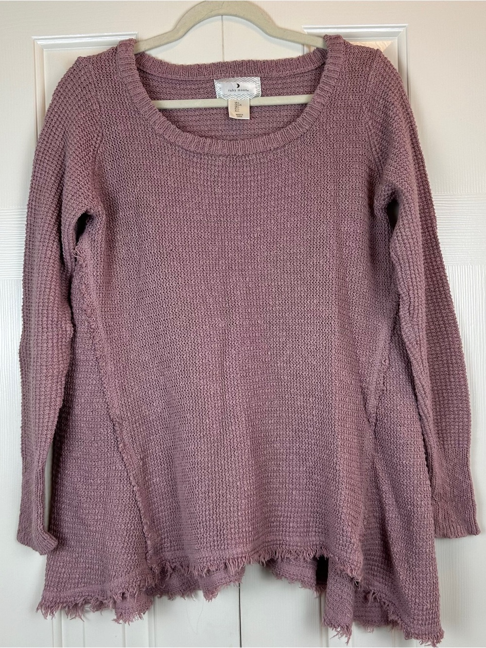 Ruby Moon Mauve Cotton Knit Sweater